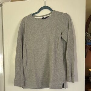 Gray Waffle Knit Lands End Top. EUC. XS.